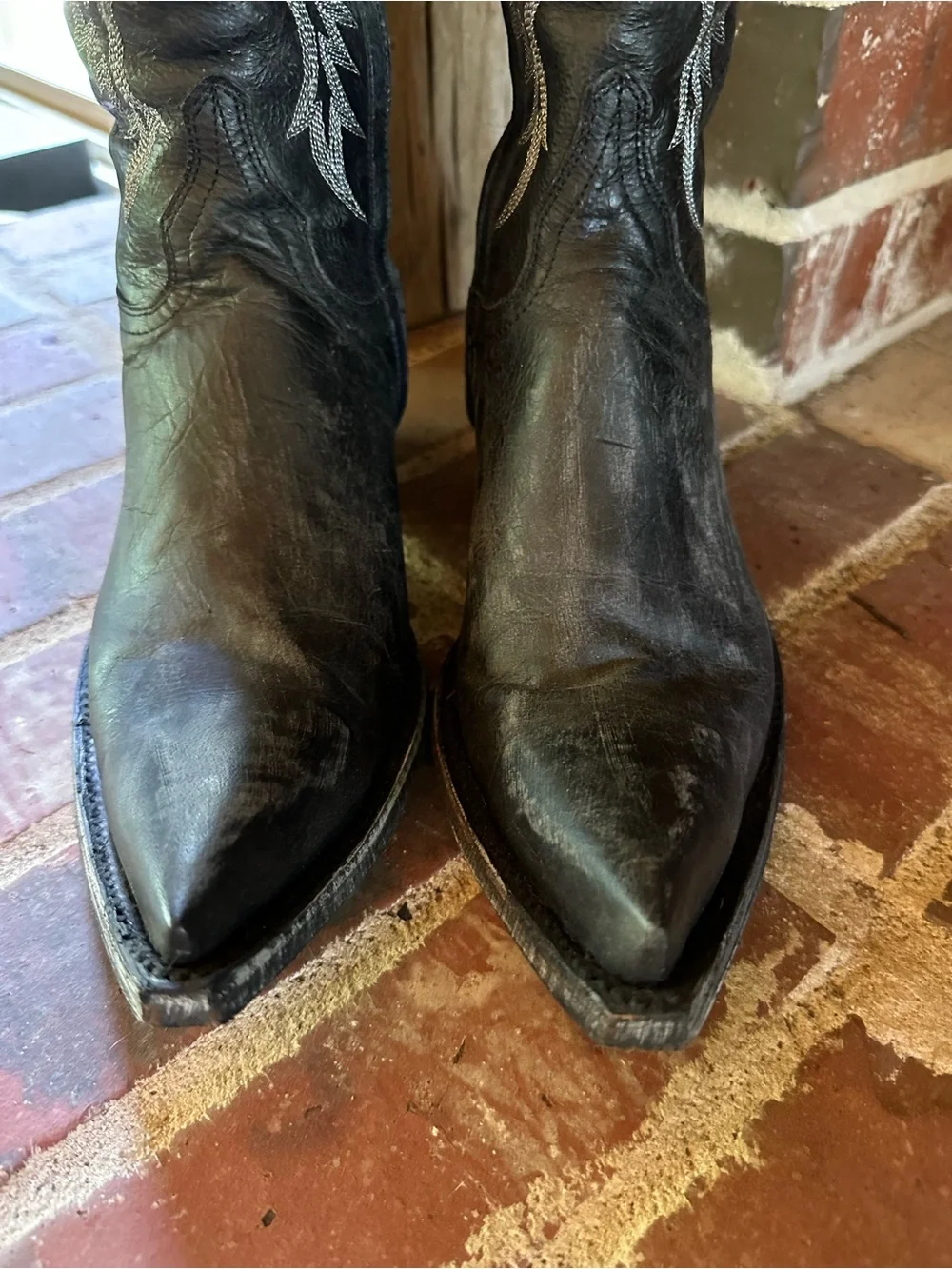 Old Gringo Mayra Black Goatskin Leather Tall Western Boots Women’s Size 9B NWOB